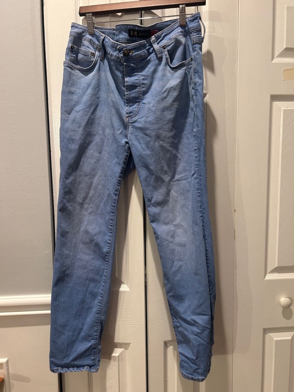 Unisex Light Blue Straight Jeans - Custom - Designer